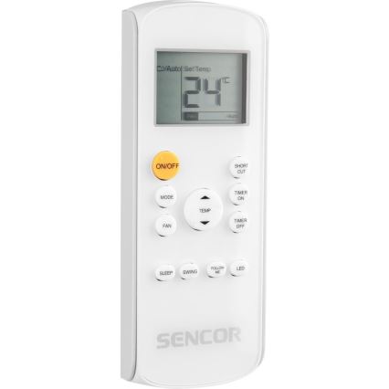 Sencor - Mobil smart airconditionanlæg 3-i-1 med tilbehørssæt 1450W/230V 12000 BTU Wi-Fi sort + fjernbetjening