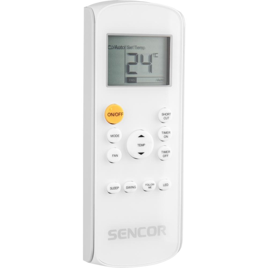 Sencor - Mobil smart airconditionanlæg 3-i-1 med tilbehørssæt 1450W/230V 12000 BTU Wi-Fi sort + fjernbetjening