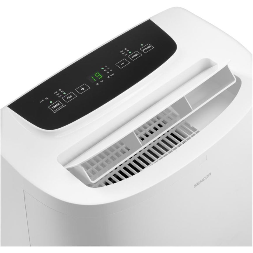 Sencor - Mobil smart airconditionanlæg 3-i-1 med tilbehørssæt 1700W/230V 16000 BTU Wi-Fi + fjernbetjening