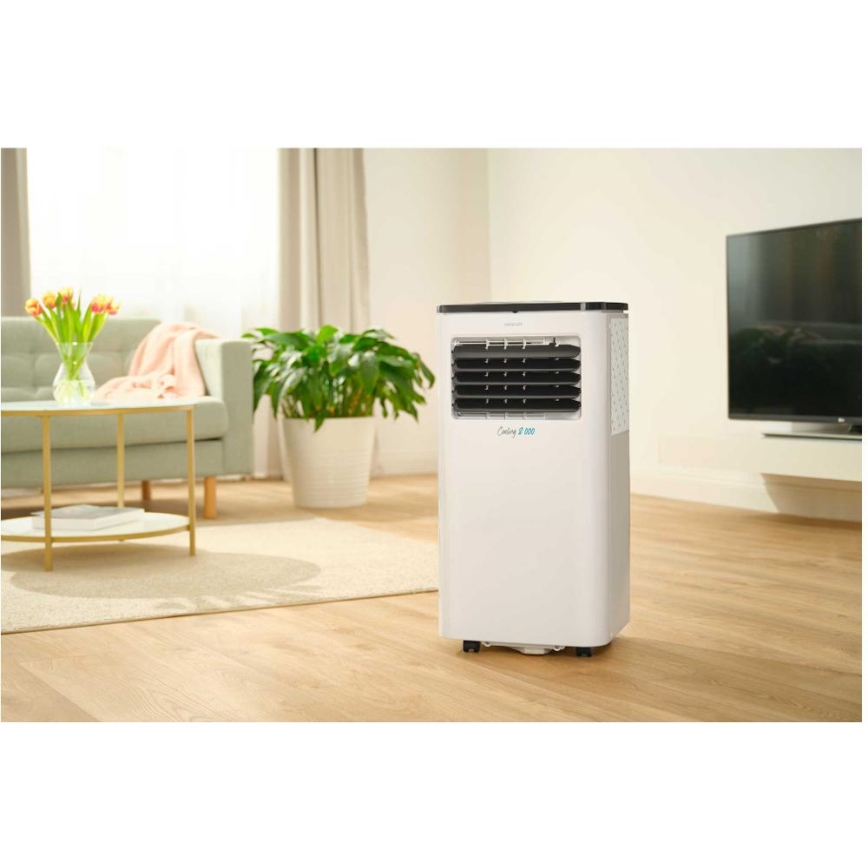 Sencor - Mobil smart airconditionanlæg 3-i-1 med tilbehørssæt 805W/230V 8000 BTU Wi-Fi + fjernbetjening