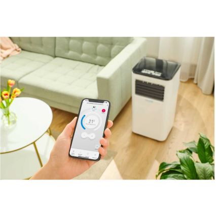 Sencor - Mobil smart airconditionanlæg 3-i-1 med tilbehørssæt 805W/230V 8000 BTU Wi-Fi + fjernbetjening