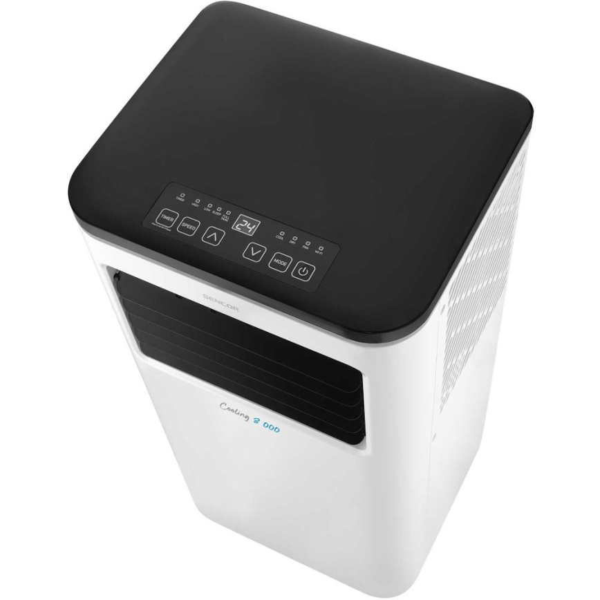 Sencor - Mobil smart airconditionanlæg 3-i-1 med tilbehørssæt 805W/230V 8000 BTU Wi-Fi + fjernbetjening
