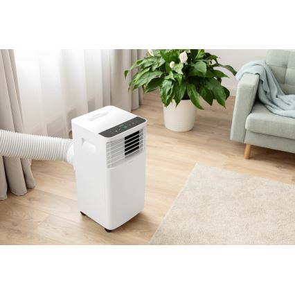 Sencor - Mobilt klimaanlæg med LCD-display 3-i-1 930W/230V 7000 BTU Wi-Fi hvid + fjernbetjening