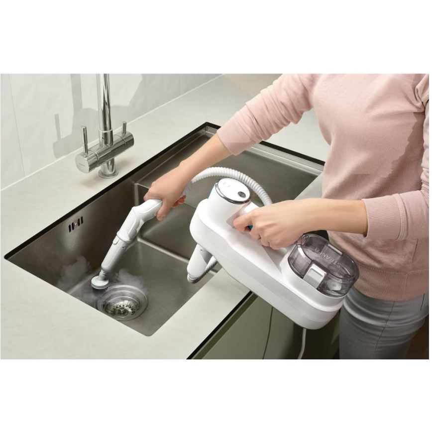 Sencor - Multifunktionel dampmoppe 02.01.2001 1500W/230V IPX4 hvid