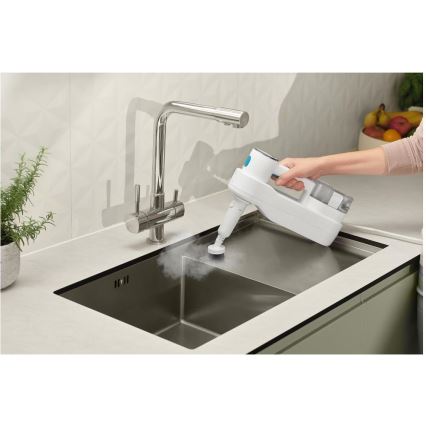 Sencor - Multifunktionel dampmoppe 2-i-1 1500W/230V IPX4 hvid