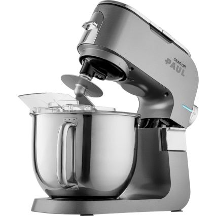 Sencor - Multifunktionel køkkenrobot m. skål i rustfrit stål 1500W/230V mat krom