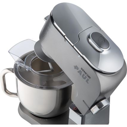 Sencor - Multifunktionel køkkenrobot m. skål i rustfrit stål 1500W/230V mat krom