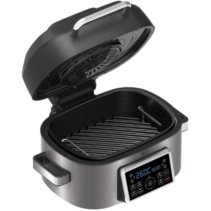 Sencor - Multifunktionel airfryer og grill 1660W/230V 6 l mat krom/sort