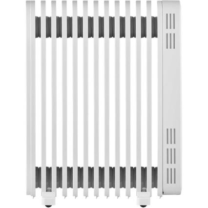 Sencor - Oliefyldt radiator med 13 ribber 1000/2500W/230V hvid + fjernbetjening