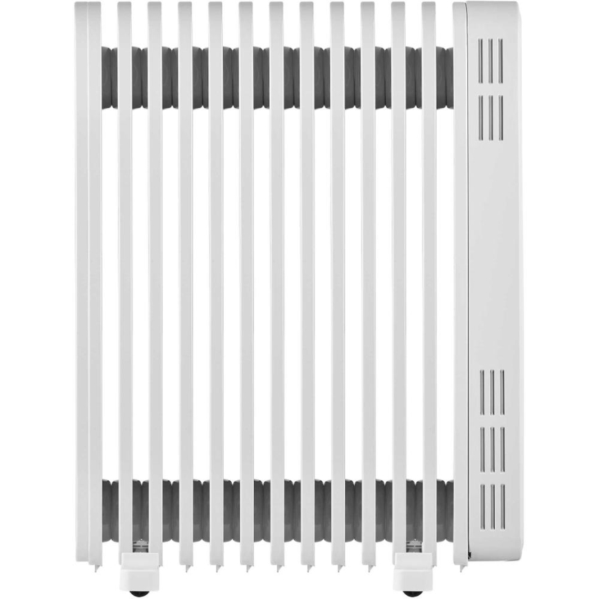 Sencor - Oliefyldt radiator med 13 ribber 1000/2500W/230V hvid + fjernbetjening