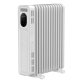 Sencor - Oliefyldt radiator med 13 ribber 1000/2500W/230V hvid + fjernbetjening