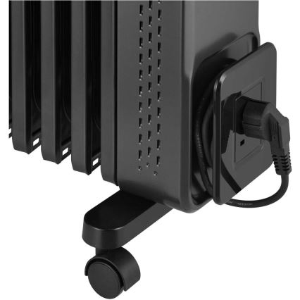 Sencor - Olieradiator med 11 ribber 1000/1200/2400W/230V Wi-Fi sort