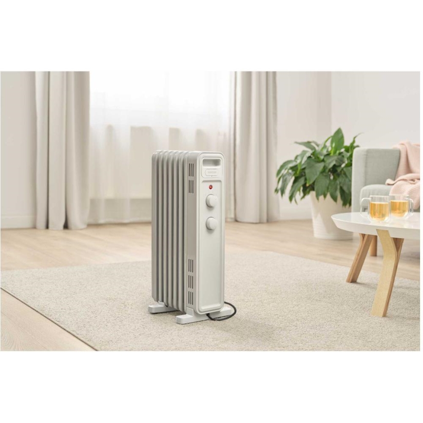 Sencor - Olieradiator med 7 elementer 600/900/1500W/230V hvid