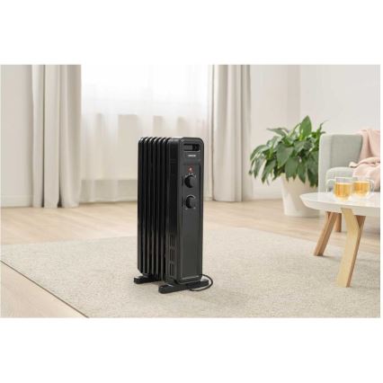 Sencor - Olieradiator med 7 ribber 600/900/1500W/230V sort