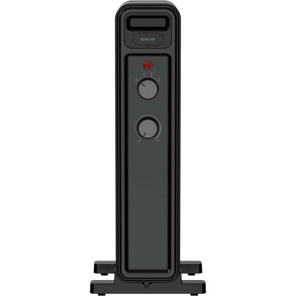 Sencor - Olieradiator med 7 ribber 600/900/1500W/230V sort