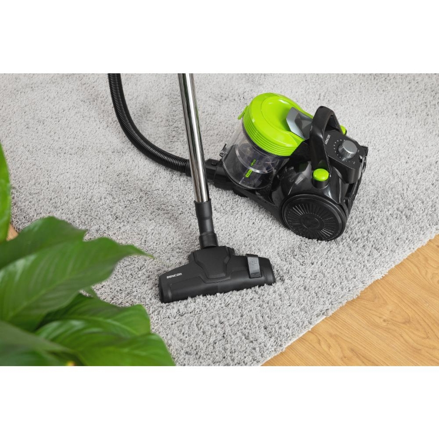 Sencor - Posefri støvsuger 2 l 700W/230V sort/grøn