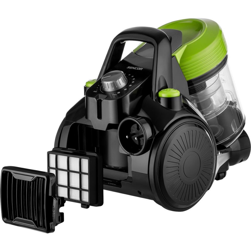 Sencor - Posefri støvsuger 2 l 700W/230V sort/grøn