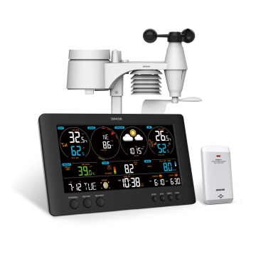 Sencor - Professionel vejrstation med farve LCD-skærm 5V/1xCR2032 + 3xAA Wi-Fi