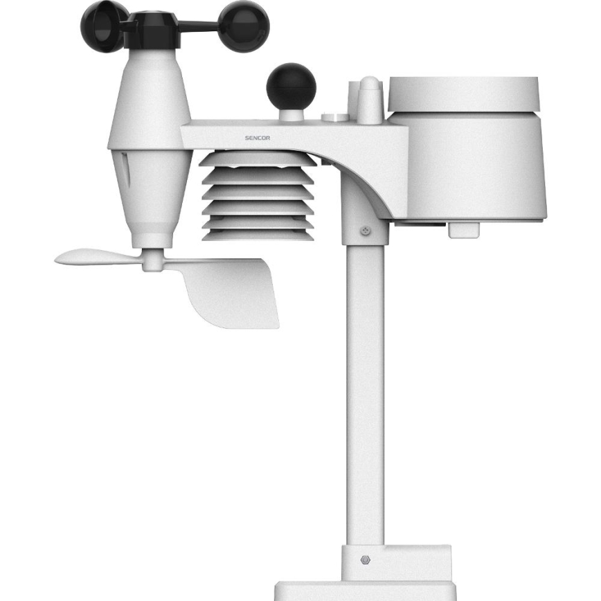 Sencor - Professionel vejrstation med farvet LCD-display og vækkeur 5V/1xCR2032 + 3xAA
