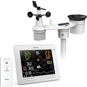 Sencor - Professionel vejrstation med LCD-farveskærm 1xCR2032 Wi-Fi Tuya