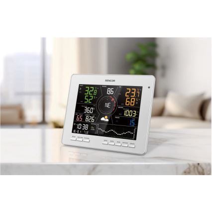 Sencor - Professionel vejrstation med LCD-farveskærm 1xCR2032 Wi-Fi Tuya