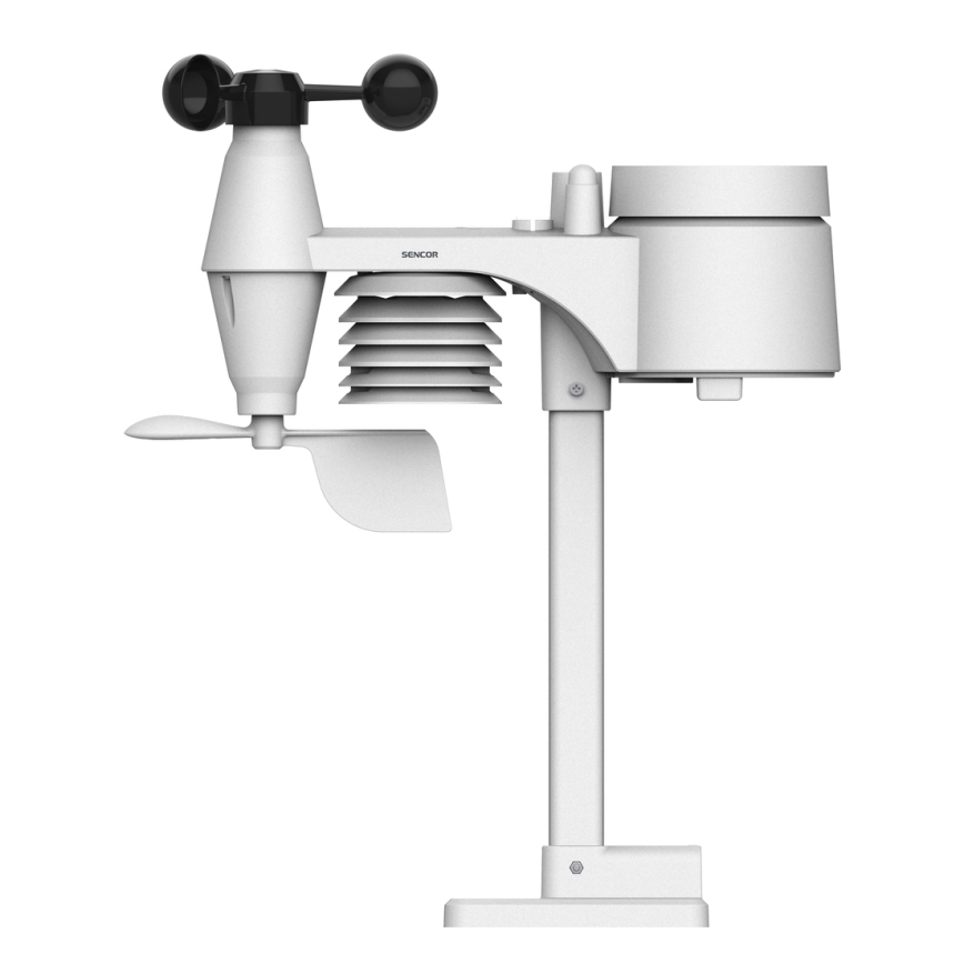 Sencor - Professionel vejrstation med LCD-farveskærm 5V/1xCR2032 + 3xAA Wi-Fi