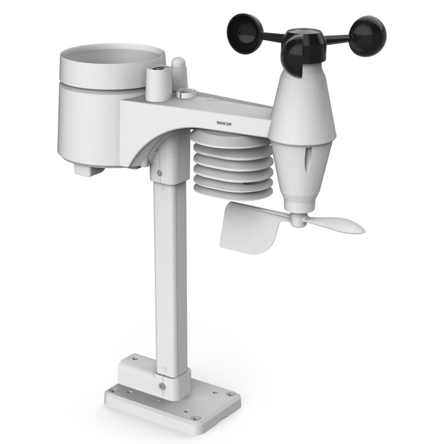Sencor - Professionel vejrstation med LCD-farveskærm 5V/1xCR2032 + 3xAA Wi-Fi