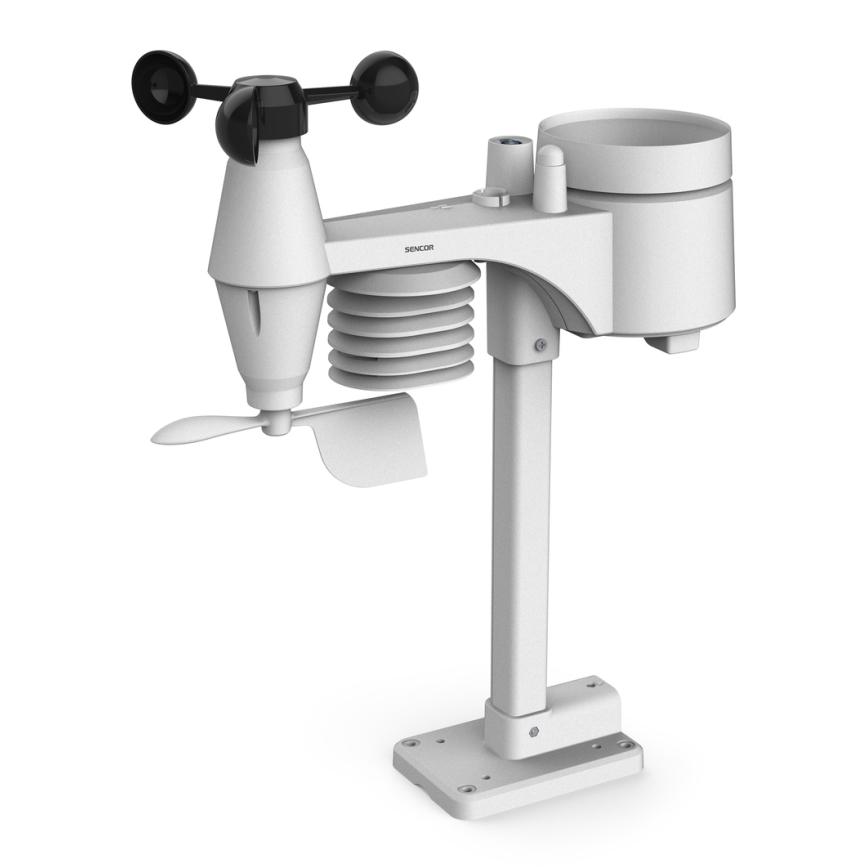 Sencor - Professionel vejrstation med LCD-farveskærm 5V/1xCR2032 + 3xAA Wi-Fi