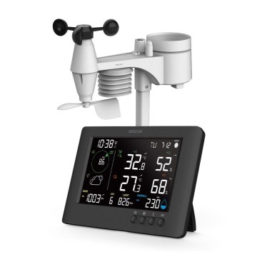 Sencor - Professionel vejrstation med LCD-farveskærm og vækkeur 5V/1xCR2032 + 3xAA Wi-Fi