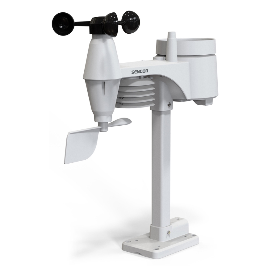Sencor - Professionel vejrstation med LCD-skærm og vækkeur 1xCR2032 + 3xAA