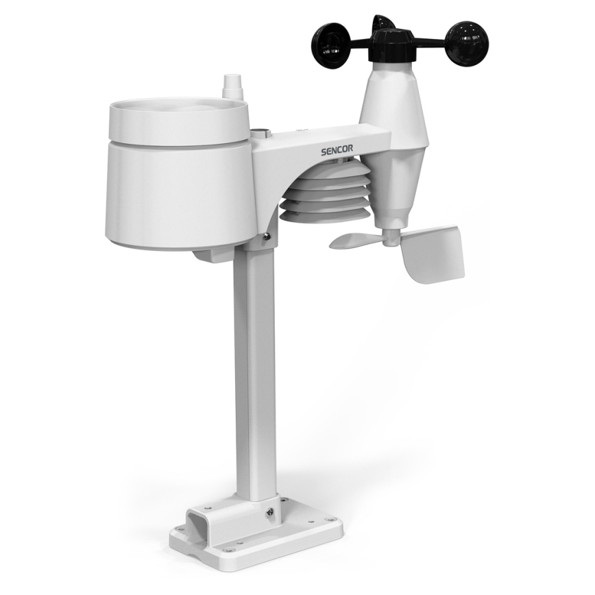 Sencor - Professionel vejrstation med LCD-skærm og vækkeur 1xCR2032 + 3xAA