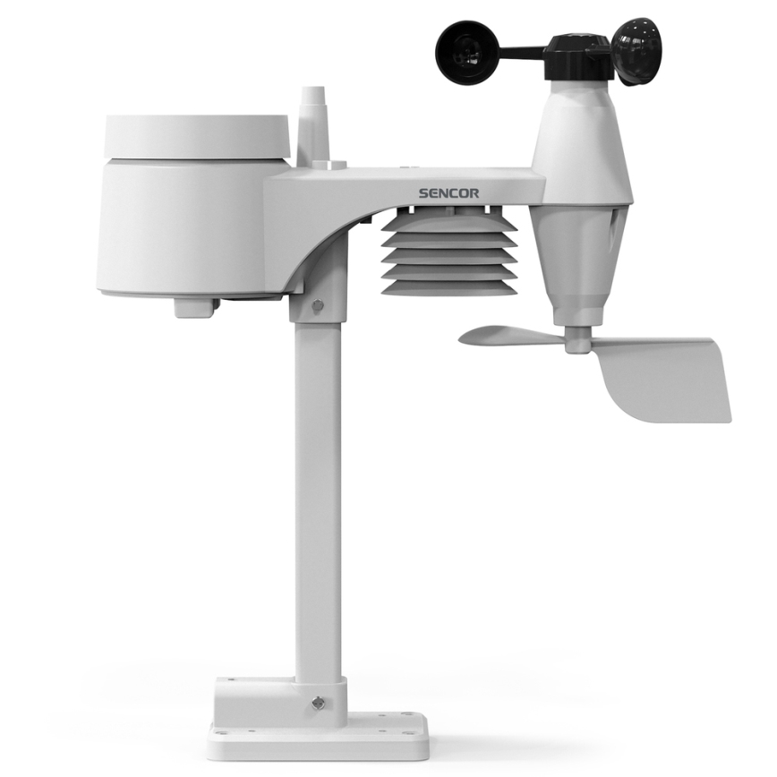 Sencor - Professionel vejrstation med LCD-skærm og vækkeur 1xCR2032 + 3xAA