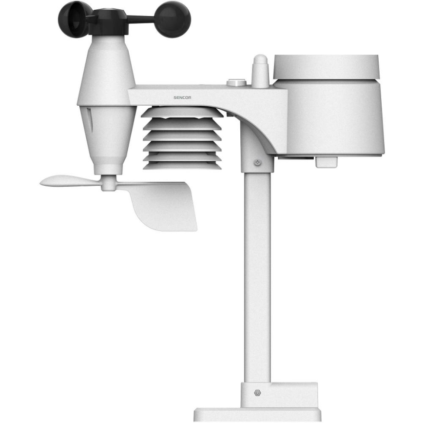 Sencor - Professionel vejrstation med LCD-farveskærm og vækkeur 5V/3xAAA + 3xAA