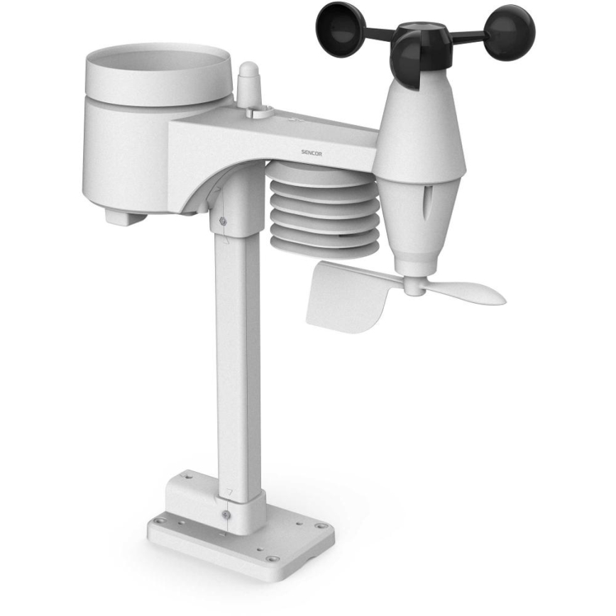 Sencor - Professionel vejrstation med LCD-farveskærm og vækkeur 5V/3xAAA + 3xAA