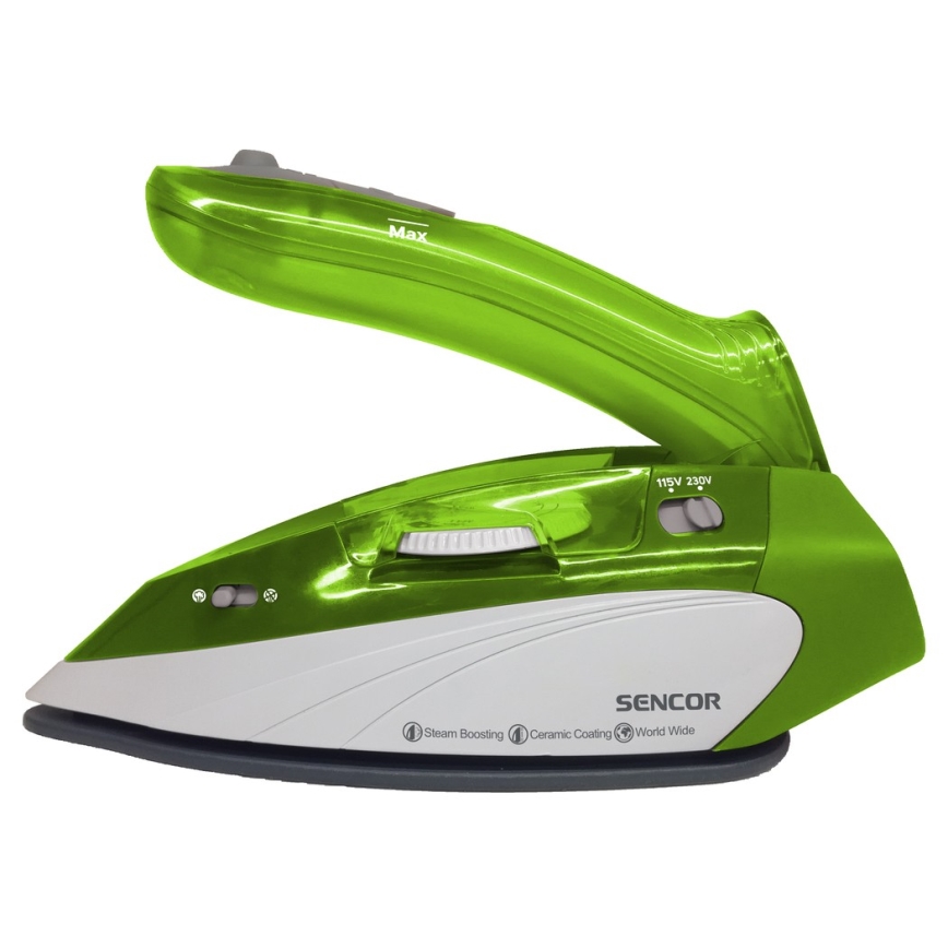 Sencor - Rejsestrygejern 1100W/115V/230V grøn