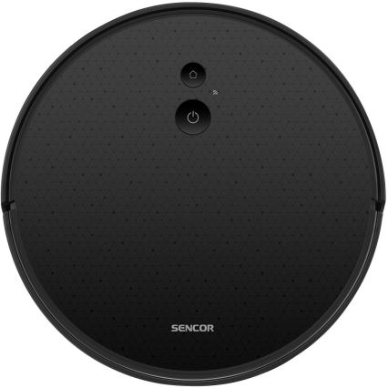 Sencor - Robotstøvsuger med moppe 2-i-1 16W/2600 mAh Wi-Fi sort + fjernbetjening
