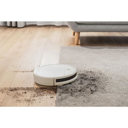 Sencor - Robotstøvsuger med moppe 2-i-1 18W/1500 mAh hvid + fjernbetjening