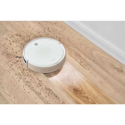 Sencor - Robotstøvsuger med moppe 2-i-1 18W/1500 mAh hvid + fjernbetjening