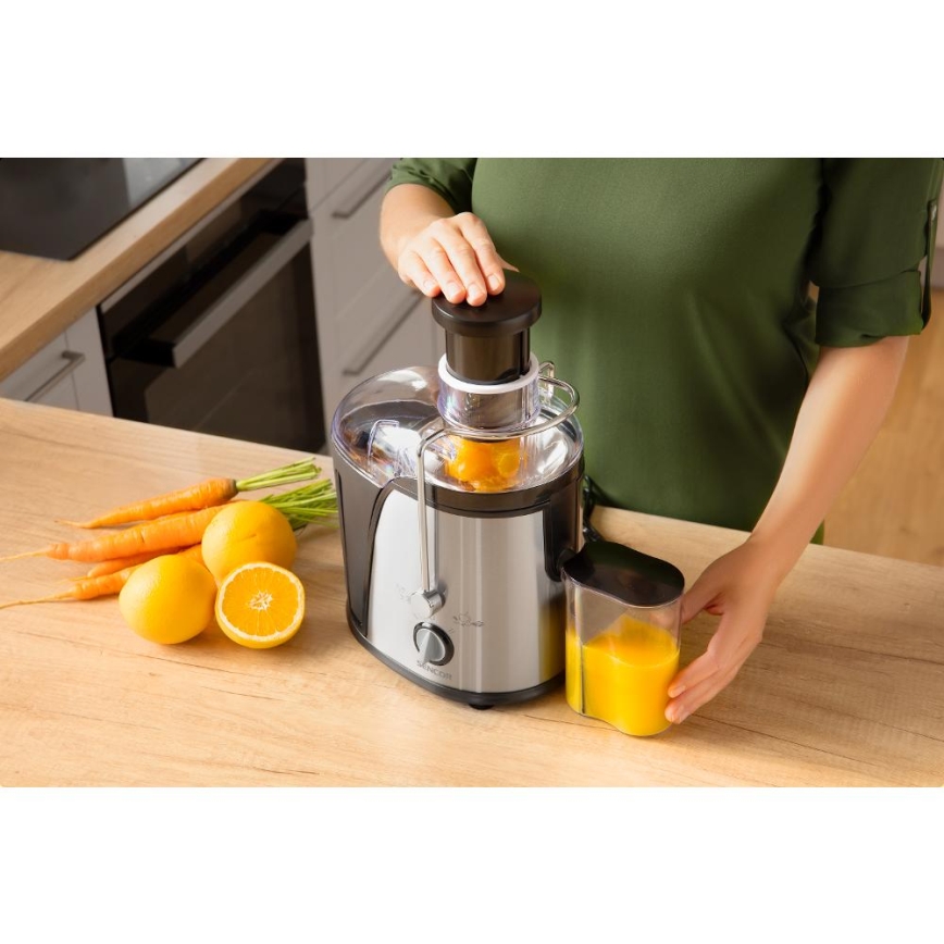 Sencor - Saftpresser 400W/230V mat krom/sort