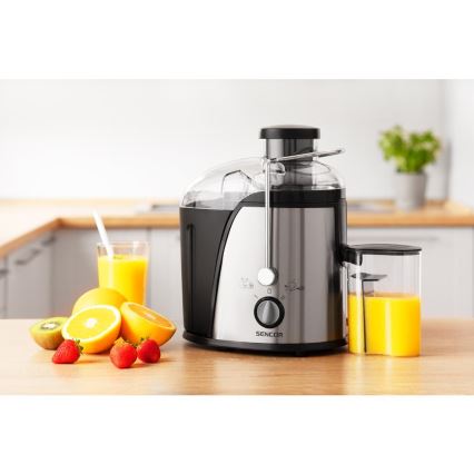Sencor - Saftpresser 400W/230V mat krom/sort