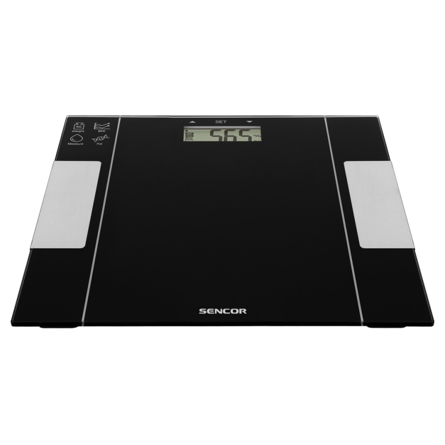 Sencor - Smart badevægt 1xCR2032 sort