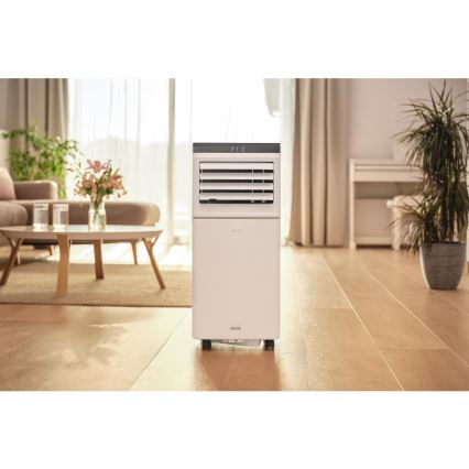 Sencor - Smart bærbar klimaanlæg 3-i-1 inkl. komplet tilbehør 1020 W/230 V 10000 BTU Wi‑Fi hvid + fjernbetjening