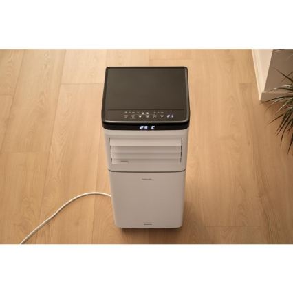 Sencor - Smart bærbar klimaanlæg 3-i-1 inkl. komplet tilbehør 1020 W/230 V 10000 BTU Wi‑Fi hvid + fjernbetjening