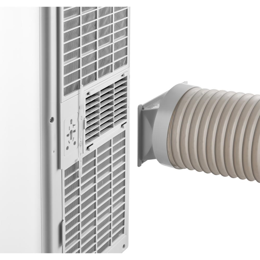 Sencor - Smart bærbar klimaanlæg 3-i-1 inkl. komplet tilbehør 1020 W/230 V 10000 BTU Wi‑Fi hvid + fjernbetjening