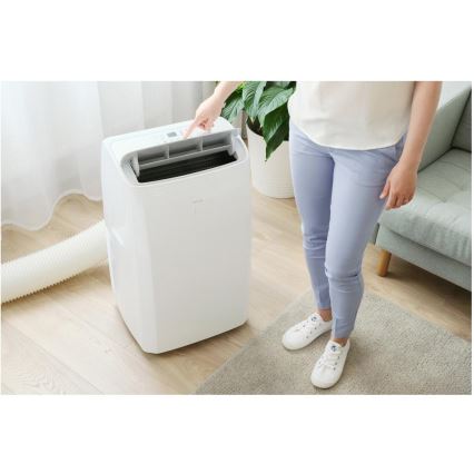 Sencor - Smart bærbar aircondition 5-i-1 inklusive komplet tilbehør 733W/230V 9000 BTU Wi-Fi hvid + fjernbetjening