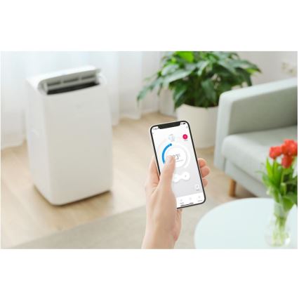 Sencor - Smart bærbar aircondition 5-i-1 inklusive komplet tilbehør 733W/230V 9000 BTU Wi-Fi hvid + fjernbetjening