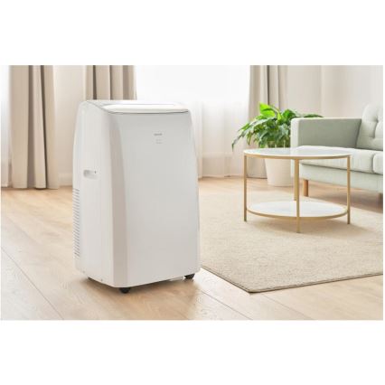 Sencor - Smart bærbar aircondition 5-i-1 inklusive komplet tilbehør 733W/230V 9000 BTU Wi-Fi hvid + fjernbetjening