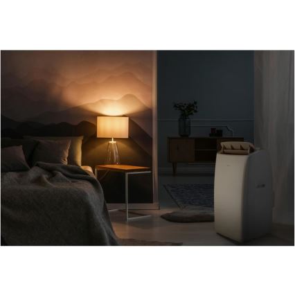 Sencor - Smart bærbar aircondition 5-i-1 inklusive komplet tilbehør 733W/230V 9000 BTU Wi-Fi hvid + fjernbetjening