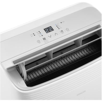 Sencor - Smart bærbar aircondition 5-i-1 inklusive komplet tilbehør 733W/230V 9000 BTU Wi-Fi hvid + fjernbetjening