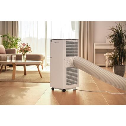 Sencor - Smart bærbart 3-i-1 klimaanlæg inkl. komplet tilbehør, 760 W/230 V, 7000 BTU, Wi-Fi, hvid + fjernbetjening